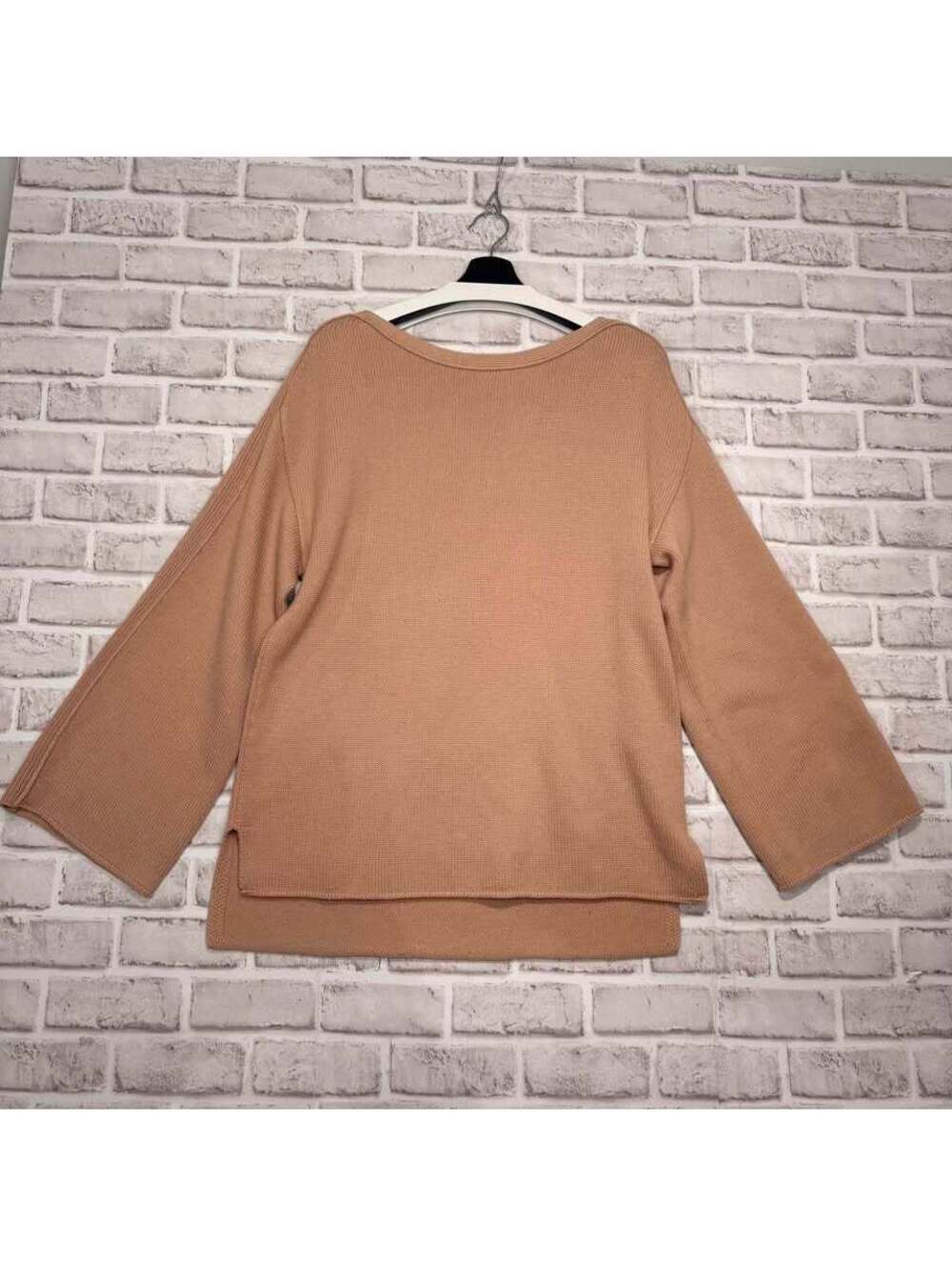 Wilfred 100% Merino Wool Rose Pink Sweater Bell Sleeves Women's M